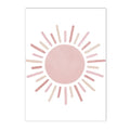Axyaa Rainbow Sun Moon Star Nursery Canvas Painting - Nordic Kids Room Decor