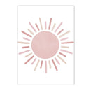 Axyaa Rainbow Sun Moon Star Nursery Canvas Painting - Nordic Kids Room Decor