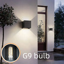 Axyaa LED Wall Lamp: Modern Waterproof Aluminum Outdoor Indoor Light, G9 Bulb.