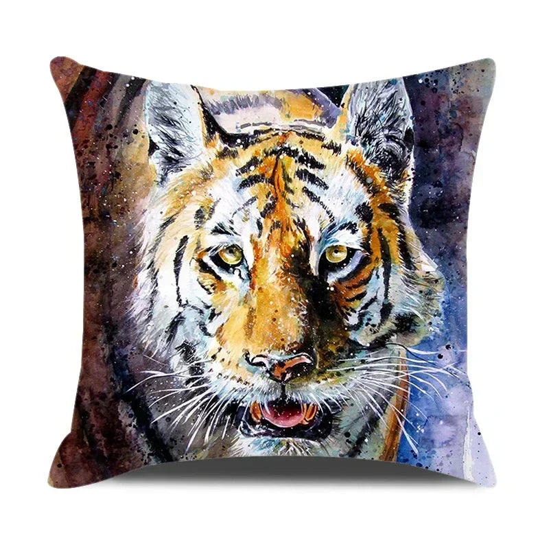 Axyaa Cartoon Animals Portrait Cushion Cover 45x45cm