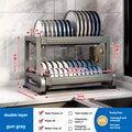Axyaa Kitchen Dish Drainer Organizer Rack Storage Stand Tray Shelf