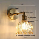 Axyaa Flower Glass LED Wall Lights - Modern Nordic Bedside Lamp