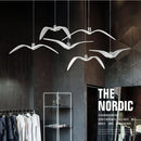 Axyaa Nordic Seagull Chandelier: Resin Brokis Night Birds Pendant Lamp