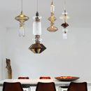 Axyaa Vintage LED Glass Pendant Lamp - American Style Hanging Lighting