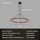 Axyaa LED Chandelier: Modern Luxury for Living Room, Bedroom, Restaurant - Round Bean Pendant Light