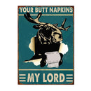 Axyaa Funny Butt Napkins Poster for Home Hotel Cafe Decor