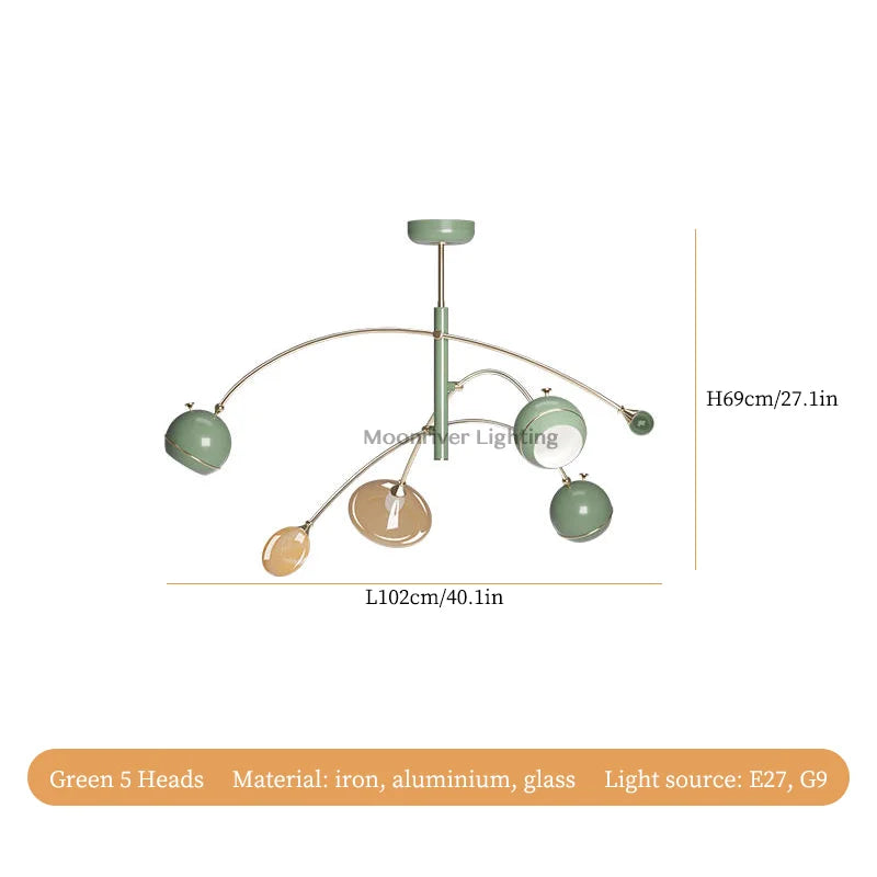 Axyaa Retro Glass Pendant Lights for Living Room, Bedroom, and Kitchen