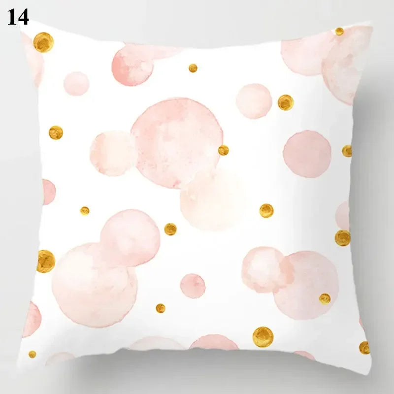 Axyaa Cloud Moon Star Pattern Pillowcase White Grey Letters Printed Home Decor