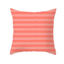 Axyaa Starfish Stripe Print Cushion Cover | Pink Coral Orange Home Decor Pillow Cover