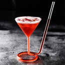 Axyaa Spiral Straw Vampire Glass - Creative Clear Cocktail Cup
