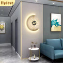 Axyaa Modern LED Wall Clock Light for Home Interior Decoration