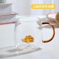 Axyaa 3D Cartoon Animal Glass Cup - Cute Single Layer Cup for Water, Coffee, Juice