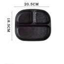 Axyaa Ceramic Grid Plate: Special Breakfast Plate for Fat Reduction and Weight Loss
