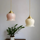 Axyaa Glass Copper Led Pendant Light - Nordic Modern Home Decor Lighting
