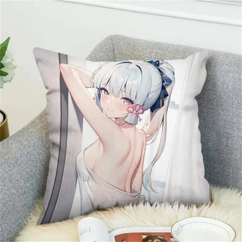 Axyaa Anime Genshin Impact Pillow Case Decor Cover for Bed and Sofa