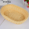 Axyaa Elegant Rattan Woven Fruit Plate & Tea Tray