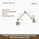Axyaa Nordic Design Adjustable Bedside Wall Light
