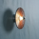 Axyaa Walnut Wood LED Round Wall Lamp for Bedroom & Living Room
