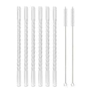 Axyaa Glass Straw: Colorful Eco-Friendly Reusable Cocktail, Smoothie Bar Accessories