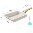 Axyaa Nonstick Tamagoyaki Pan: Rectangular Japanese Omelette Egg Roll Pan with Detachable Handle