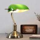 Axyaa Green Bankers Lamp: Mid Century Eye-Care Table Lamp for Home Office
