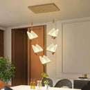 Axyaa Modern Butterfly Chandeliers: LED Hanging Lights for Home, Bedroom, Coffee Store