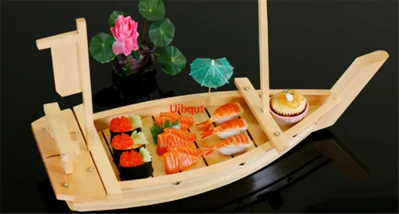 Axya 90cm Wooden Sushi Boat Tray for Seafood & Sashimi Assorted Cold Dish