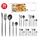 Axyaa 30-Piece Stainless Steel Cutlery Set for Dining Banquets