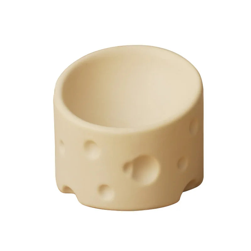 Axya Cheese Shapes Cartoon Bowl for Pets - Food and Water Basin for Dogs and Cats