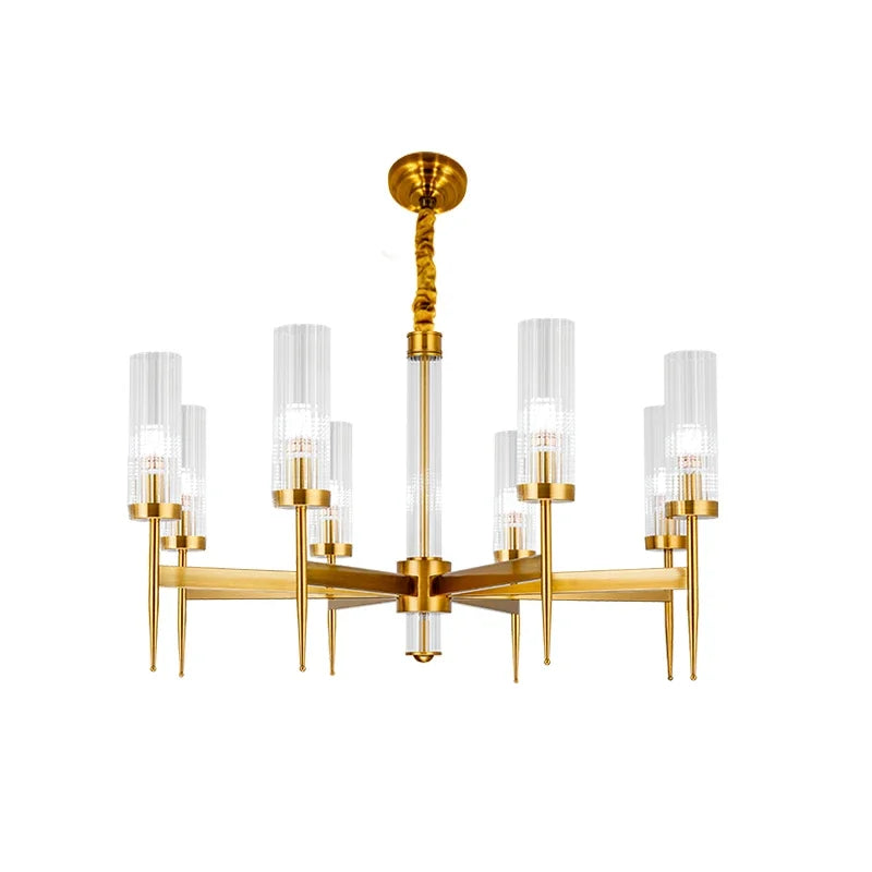 Axyaa Nordic Gold Chandelier: Luxury LED Pendant Lighting Fixture