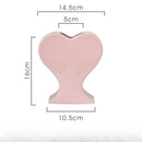 Axyaa Heart-shaped Pink Hearts Ceramic Vase: Home Decoration Flower Arrangement Ornaments