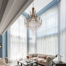 Axyaa Duplex Crystal Chandelier: Luxe Nordic French Light for Home Decoration