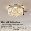 Axyaa Black Gold Crystal Ceiling Lamp: Modern Luxury Nordic Chandelier