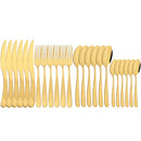 Axyaa 24Pcs Luxury Silverware Set for Elegant Dining