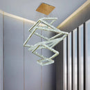 Axyaa Crystal Chandeliers: Modern LED Ceiling Hanging Lights for Living Room