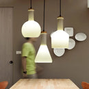 Axyaa Glass Bottle Pendant Lights: Modern LED Hanging Lamp for Home Kitchen Dining Decor