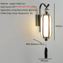 Axyaa Chinese Copper Wall Lamp for Living Room Bedroom Study Corridor Decor
