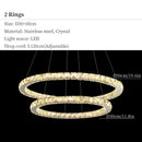 Axyaa Crystal Chandelier Pendant Light for Modern Ceiling Home Decor