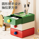 Axyaa Desk Organizer with Drawer - Stackable Desktop Storage Box for Home Office