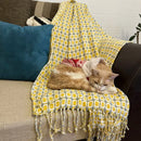 Axyaa Nordic Knitted Sofa Blanket: Cozy Home & Office Warmth