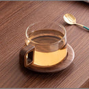 Axyaa Camellia Glass Coffee Cup Set