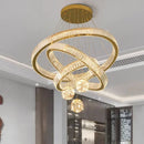 Axyaa Luxury Crystal Pendant Chandelier for Living Room Dining Room Lighting