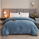 Axyaa Double Sided Milk Velvet Winter Comforter King Size Quilts, Soft Plush Duvets