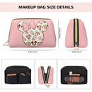 Axyaa Minnie Mouse Leather Makeup Bag: Stylish & Large Capacity Cosmetic Pouch