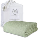 Axyaa Queen Size Luxury Cotton Blanket | Soft All-Season Herringbone Breathable Blanket