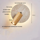 Axyaa Nordic Modern Yellow Travertine Stone Wall Sconce
