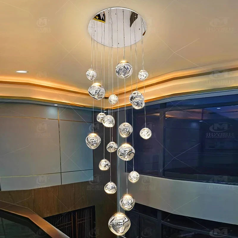 Axyaa Nordic Stair Chandelier Living Room Dining Pendant Ceiling Light
