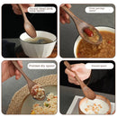 Axyaa Long Handle Wooden Soup Spoon Set of 6
