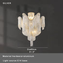 Axyaa Elegant Tassel Chain Ceiling Chandelier - Dimmable E14 Base