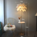 Nordic Feather Floor Lamp by Axyaa: LED Light Fixture for Living Room, Bedroom, Office